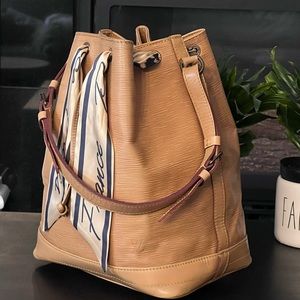 Authentic Louis Vuitton Leather Epi Noe GM Bucket Bag